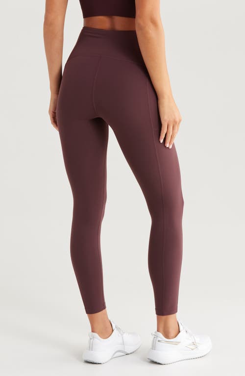 Zella Live In High Waist Leggings In Burgundy