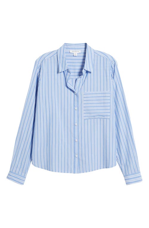 BEACHLUNCHLOUNGE BEACHLUNCHLOUNGE CANDY STRIPE COTTON BLEND BUTTON-UP SHIRT