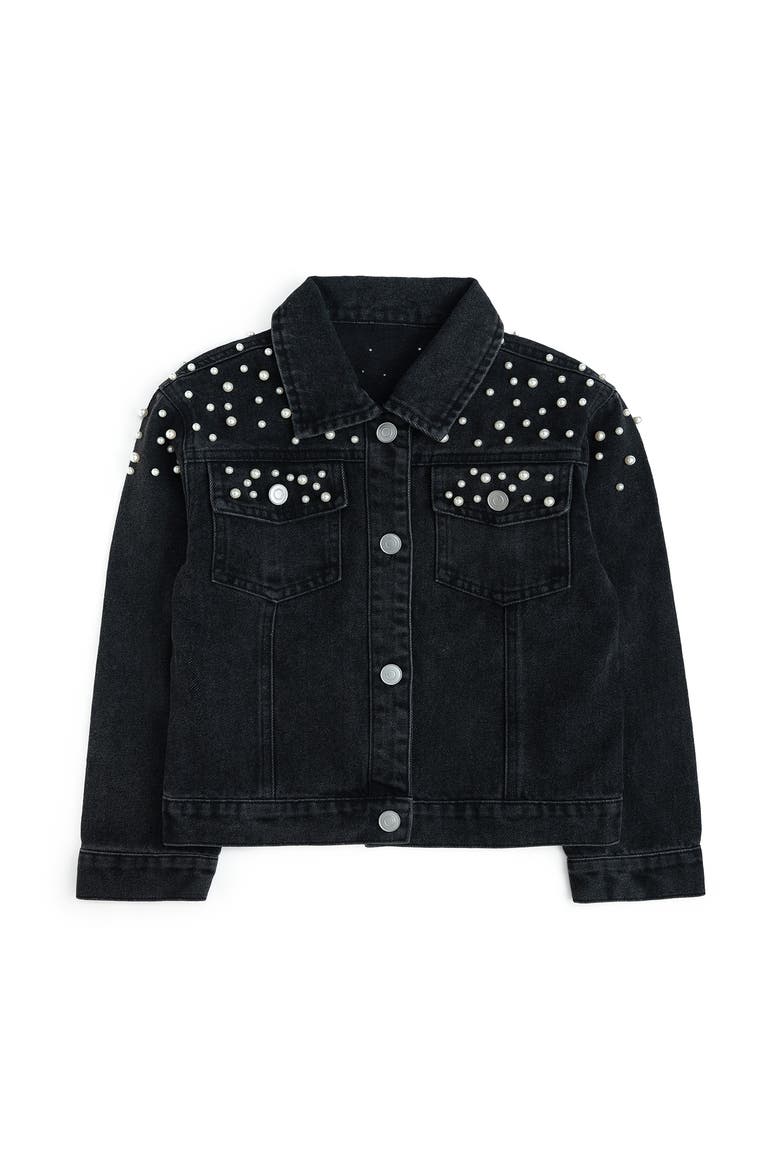 Black Pearl Denim Jacket, Main, color, Black Denim