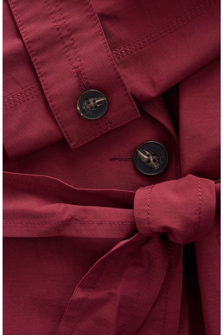 Cotton Blend Trench Coat, Alternate, color, RED