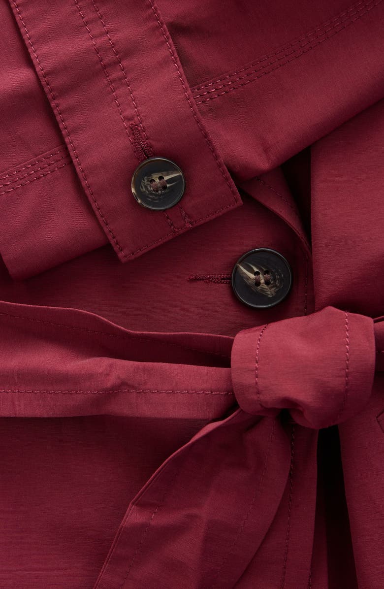 NEXT Cotton Blend Trench Coat, Alternate, color, Red