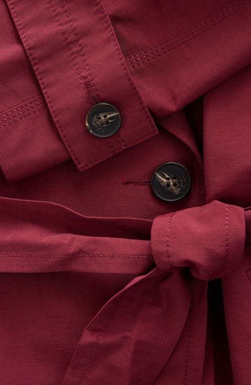Next Cotton Blend Trench Coat In Red