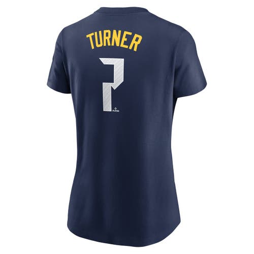 Nike Trea Turner Royal Philadelphia Phillies 2024 City Connect Fuse Player Name & Number T-shirt