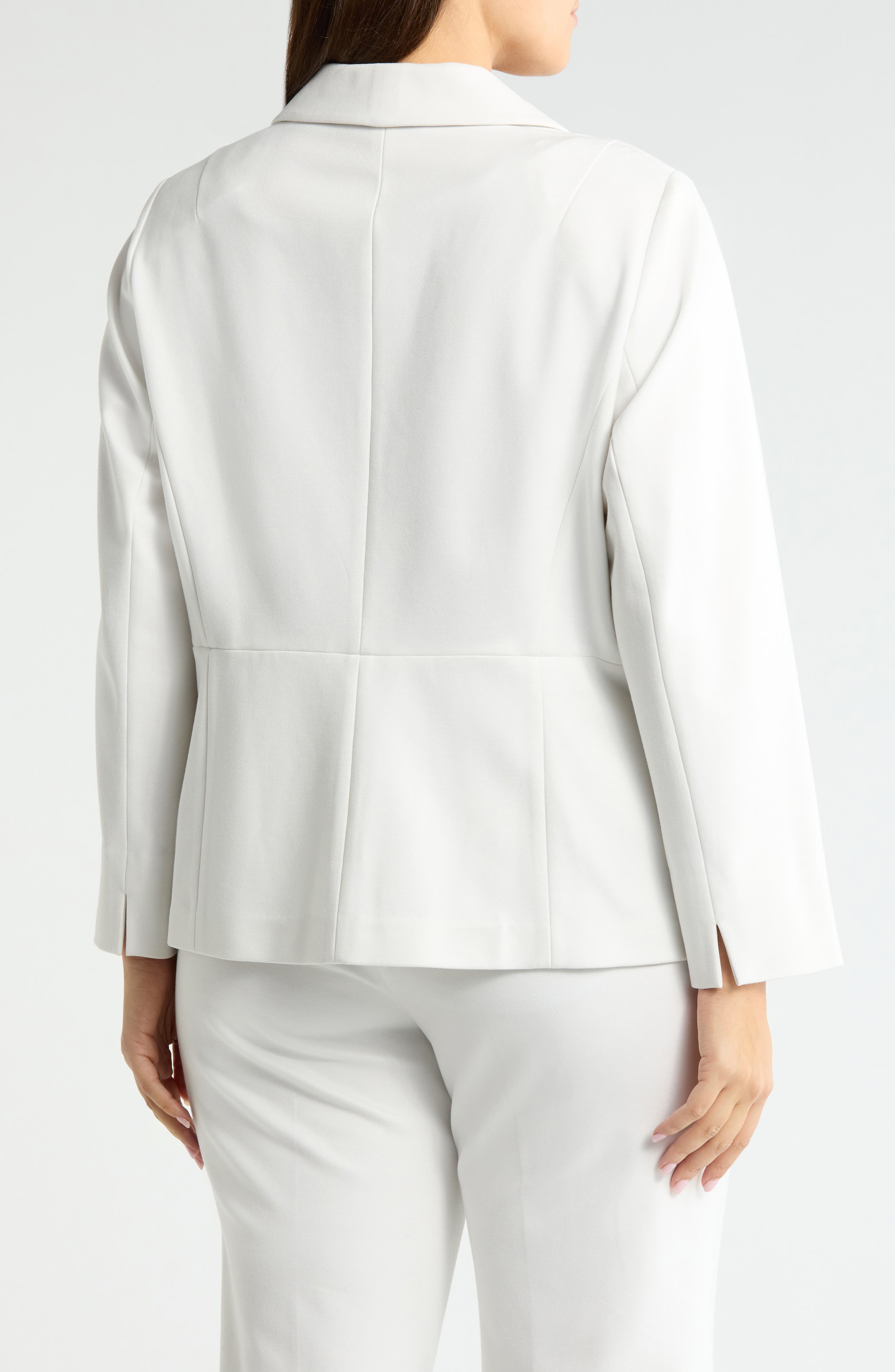 One-Button Seamed Waist Blazer - image 2