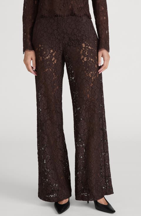 The Lace High Waist Wide Leg Pants