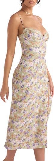 Corset Crepe Midi Sundress