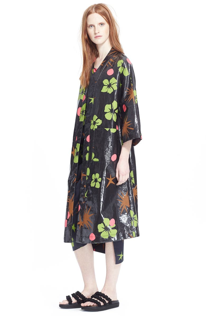 Isa Arfen Long Ruched Ruffle Dress, Alternate, color,