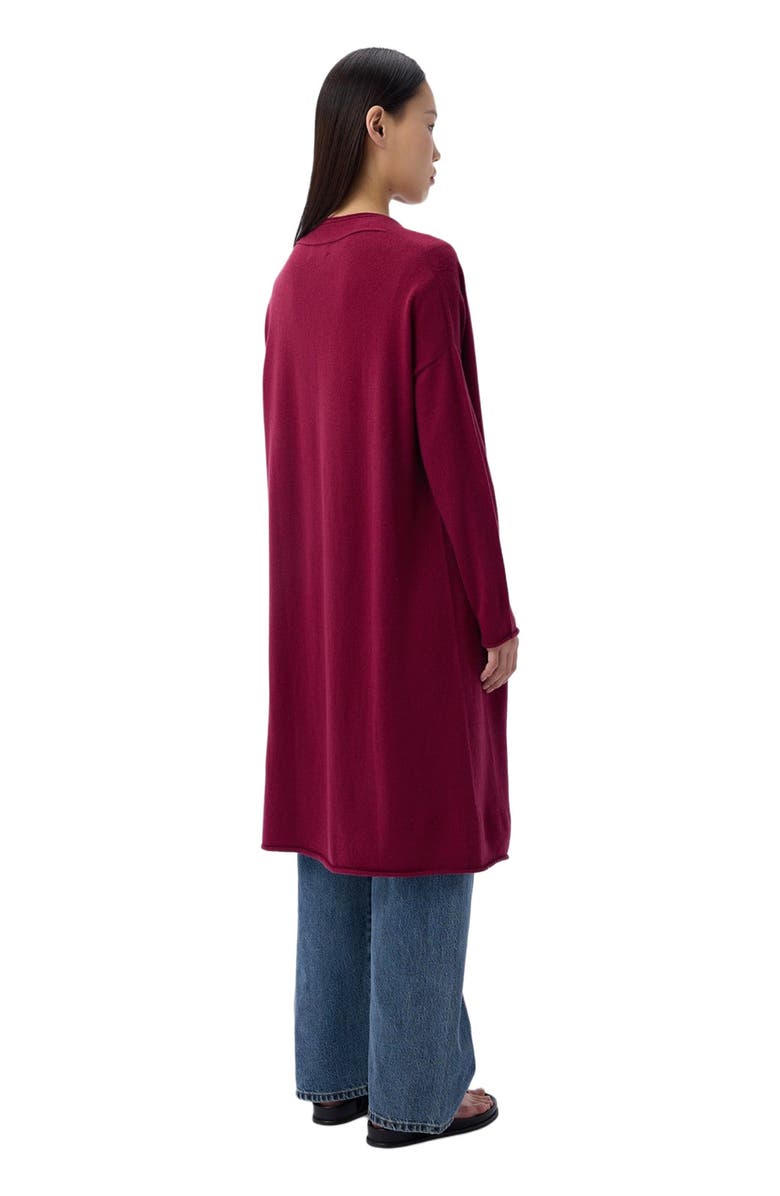 GOBI Mongolian Cashmere 3D Longline Cardigan, Alternate, color, Dry Rose