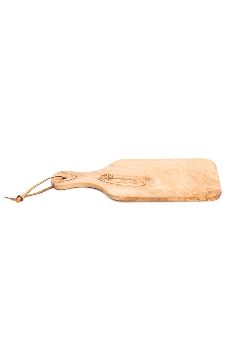 Berard Olivewood Handcrafted 10-Inch Cutting Board with Handle, Main, color, Brown