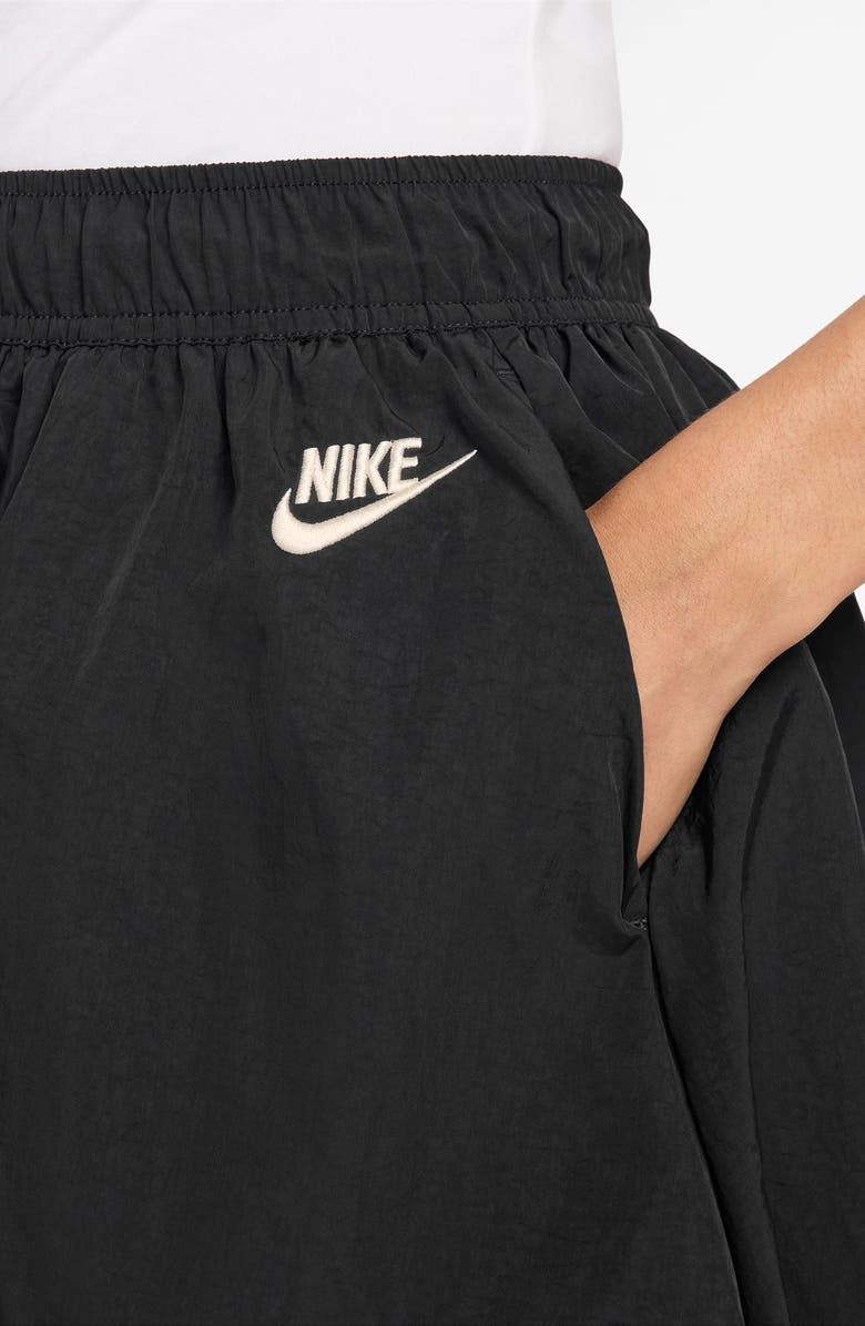 Nike Water Repellent Bubble Miniskirt, Alternate, color, Black/ Chalk