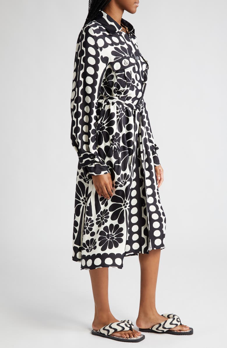 FARM Rio Palermo Long Sleeve Belted Shirtdress, Alternate, color,