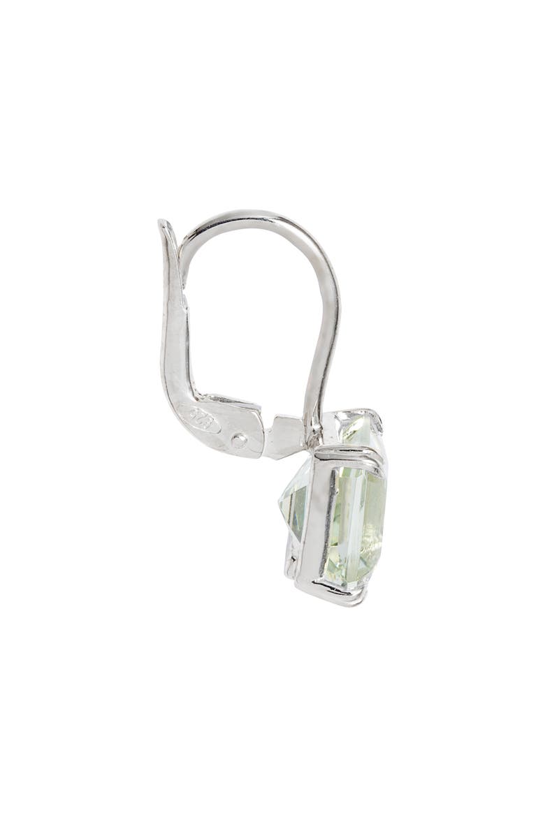 Harper Asscher Cut Drop Earrings, Alternate, color, LIGHT GREEN