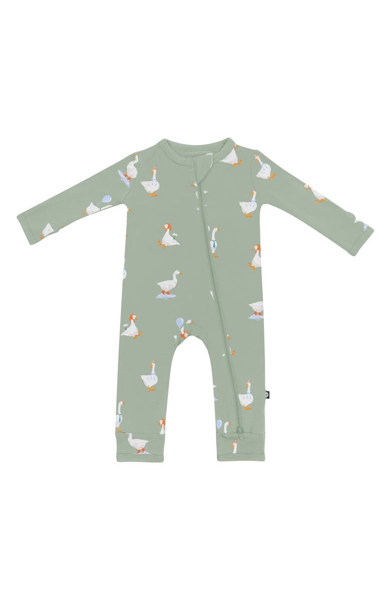 Kyte BABY Silly Goose Zip-Up Romper, Main, color, Silly Goose