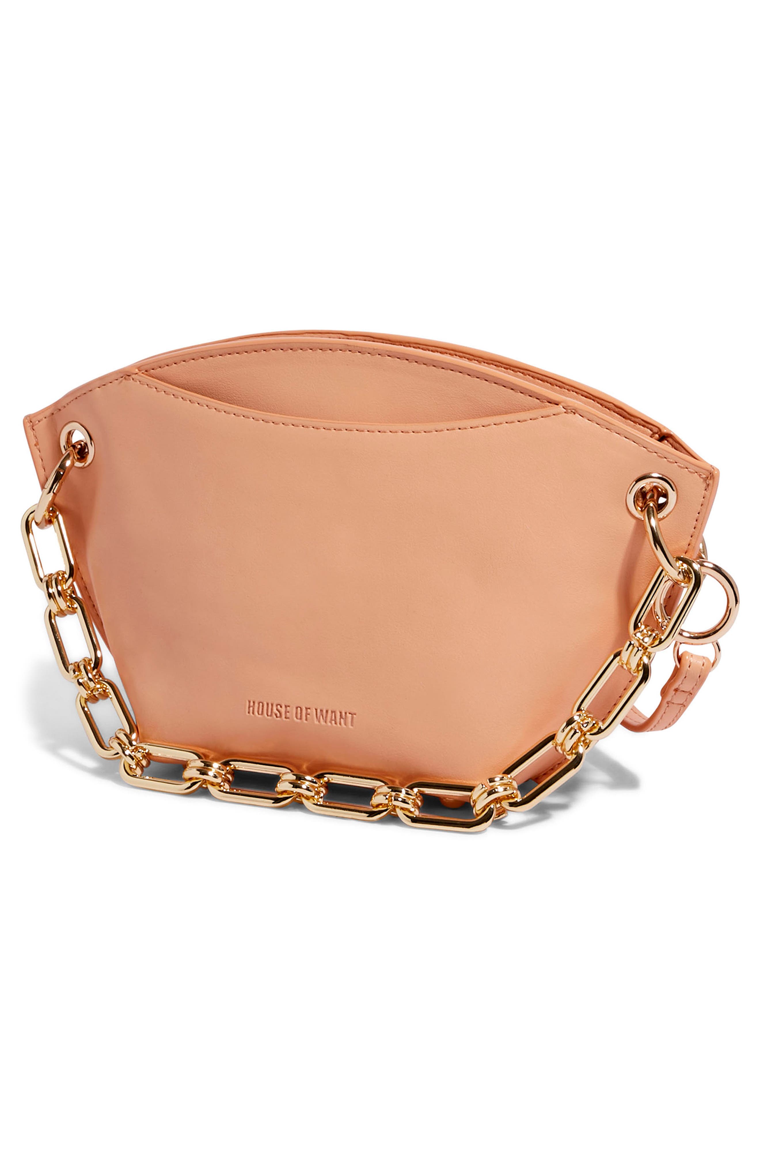 H.O.W. We Encourage Vegan Leather Crossbody Bag, Alternate, color, APRICOT