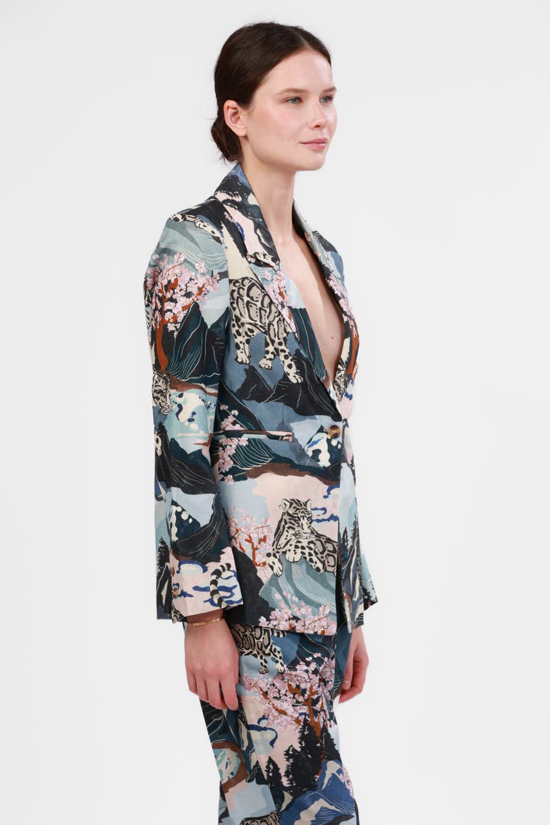 Blazer Snow Leopard, Alternate, color, Blue