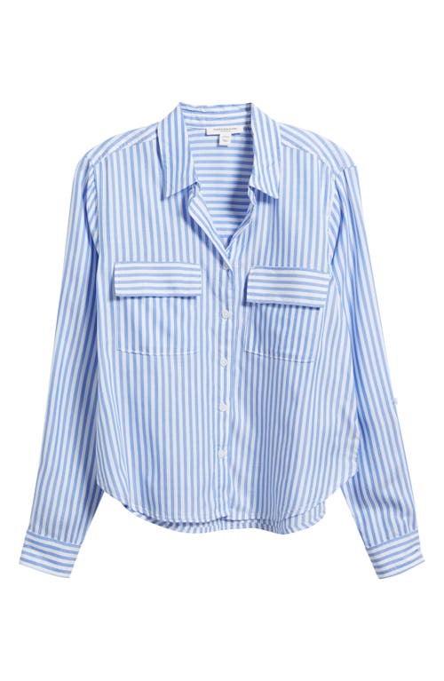 BEACHLUNCHLOUNGE BEACHLUNCHLOUNGE FALLON CROP BUTTON-UP SHIRT