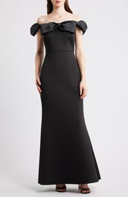 Eliza J Off the Shoulder Bow Gown