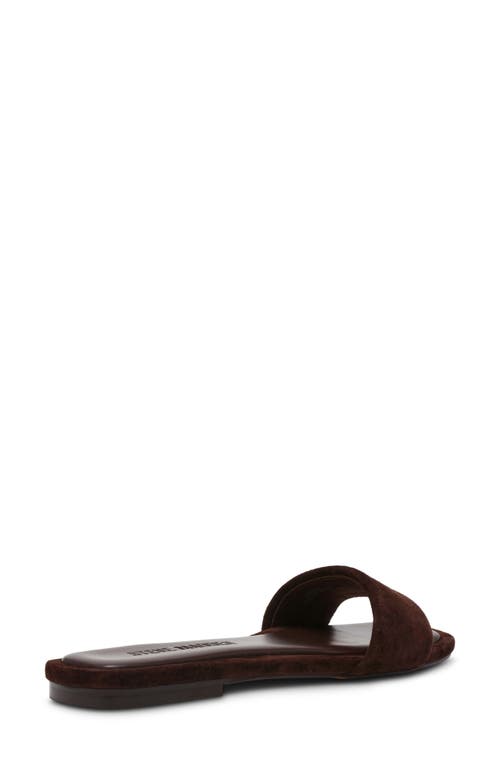 Steve Madden Lumina Slide Sandal In Brown Suede