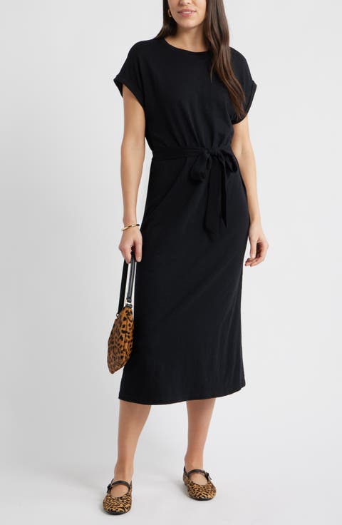 Tie Waist Midi Dress
