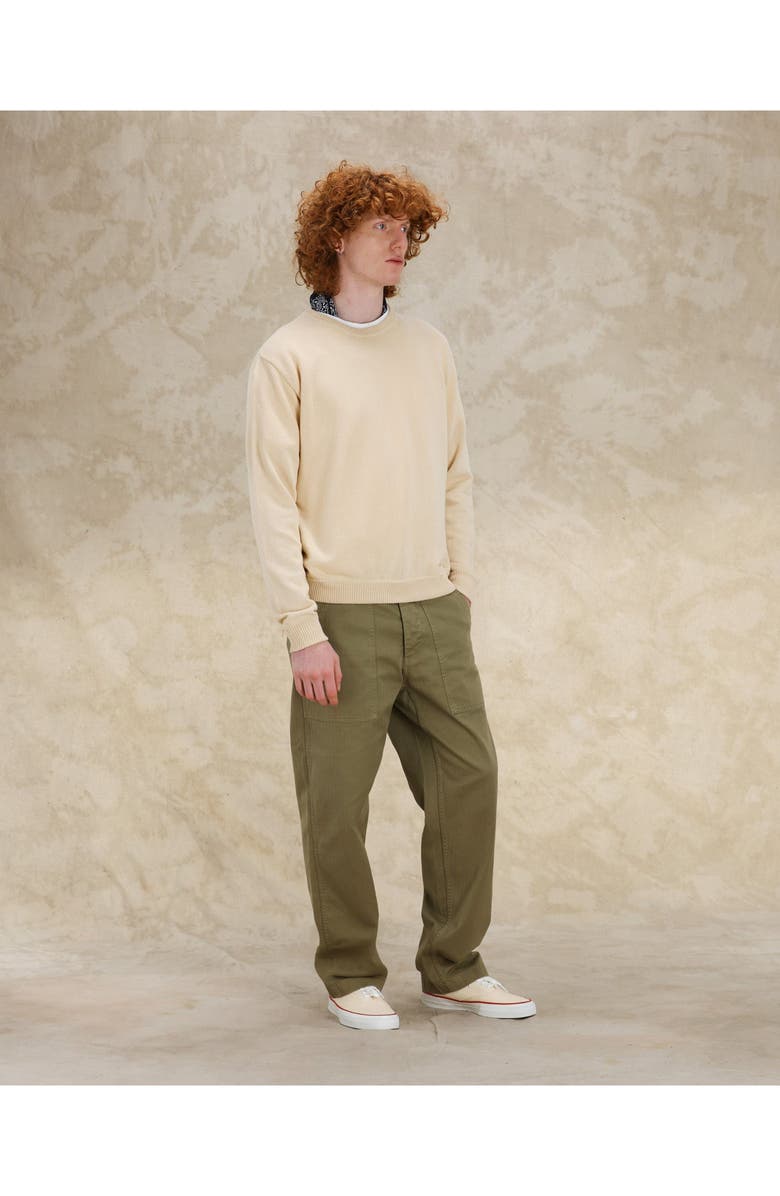 Fortela Rover Cotton Crewneck Sweater, Alternate, color, Natural