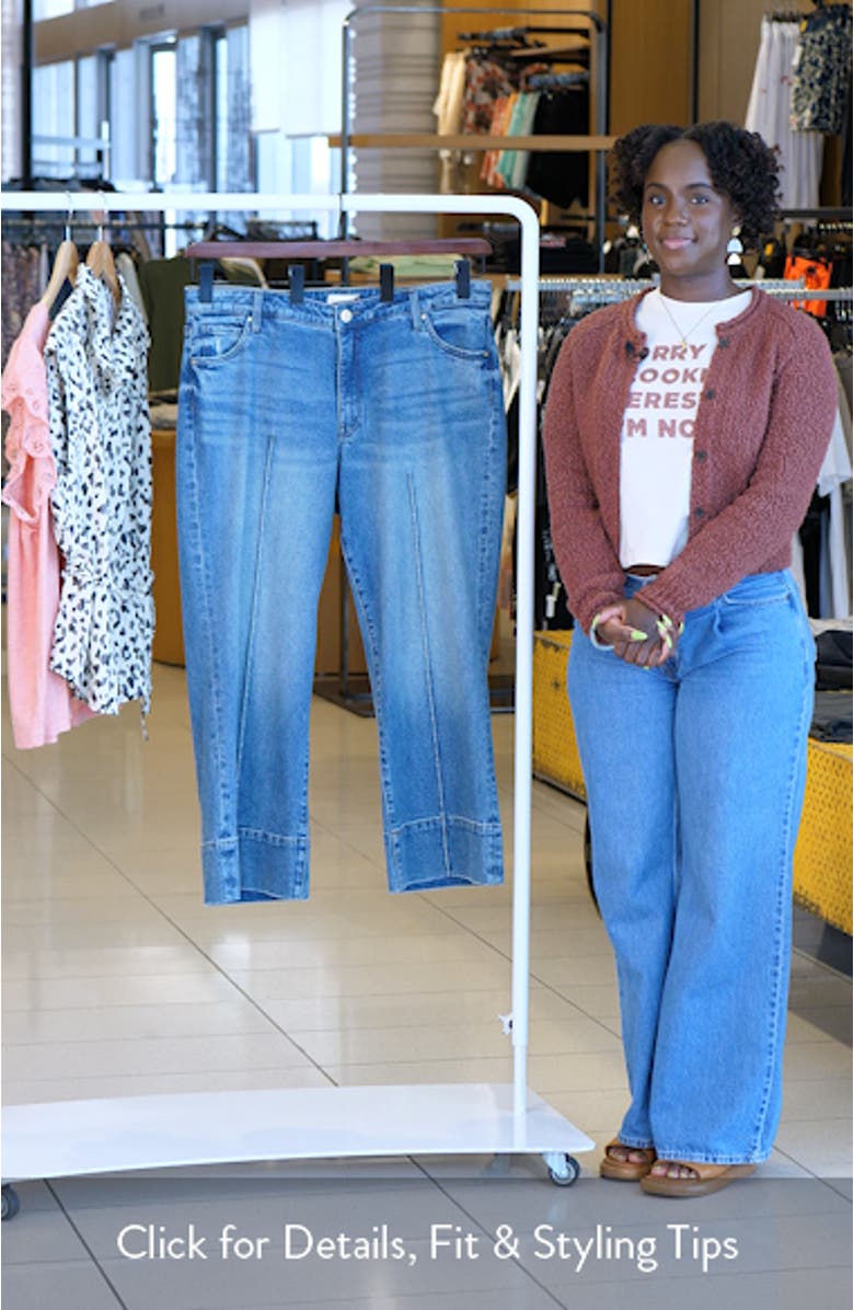 Meg Seamed High Waist Ankle Wide Leg Jeans, sales video thumbnail
