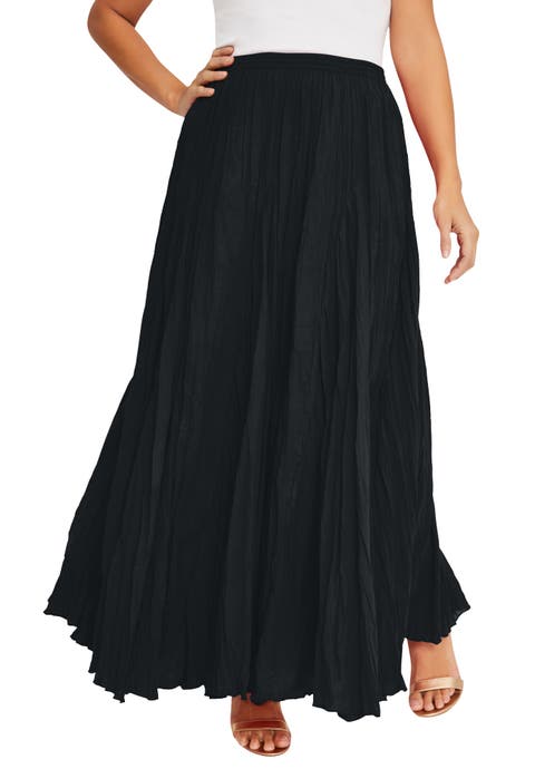 Flowing Crinkled Maxi Skirt