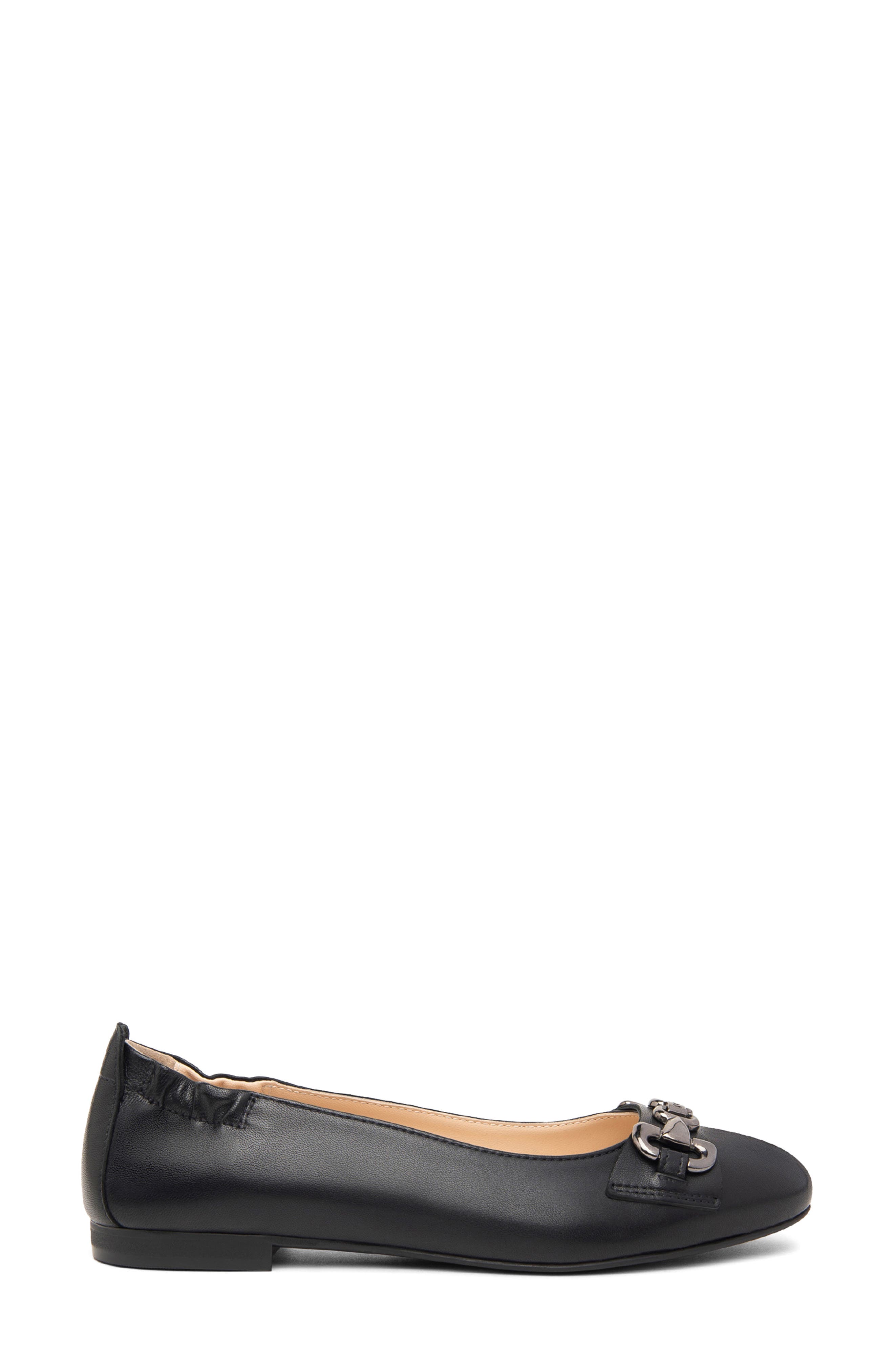 NeroGiardini Horsebit Ballet Flat, Alternate, color, Black