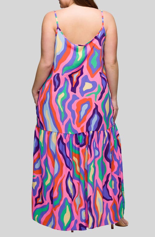 24SEVEN COMFORT APPAREL 24SEVEN COMFORT APPAREL PRINTED JERSEY MAXI DRESS