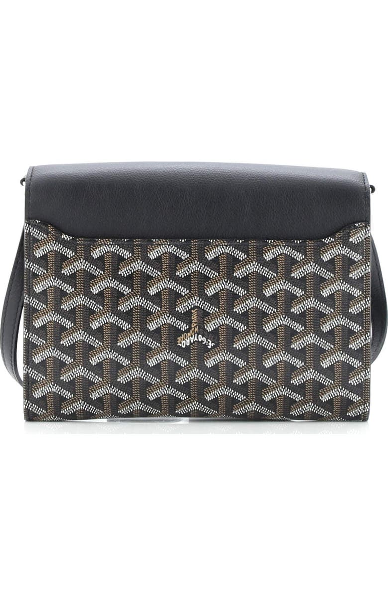 Pre-Owned Goyard Chypre Wallet on Strap Coated Canvas with Leather, Alternate, color,