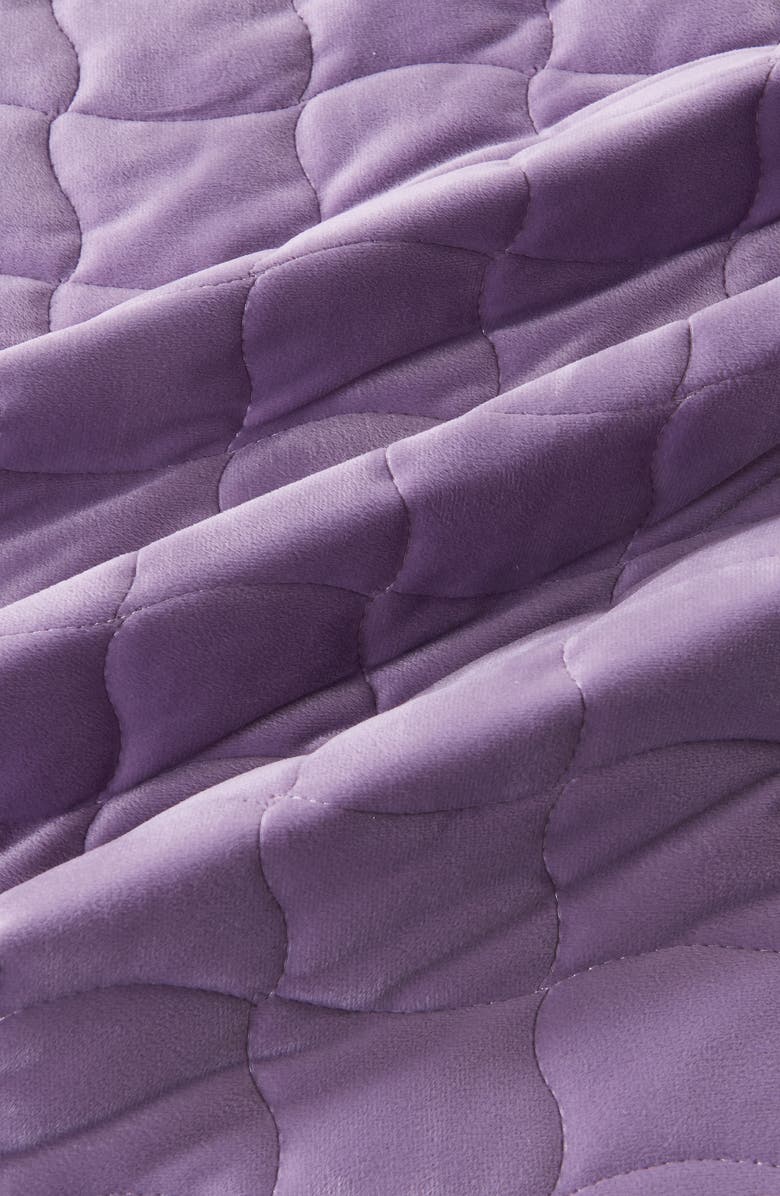 Woven & Weft Velvet Box Stitch Quilt Set, Alternate, color, Lavender