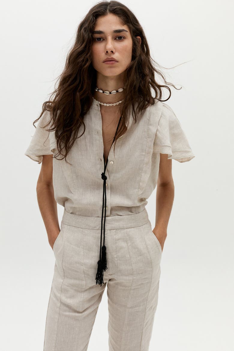 Willow Linen Shirt, Main, color, Natural