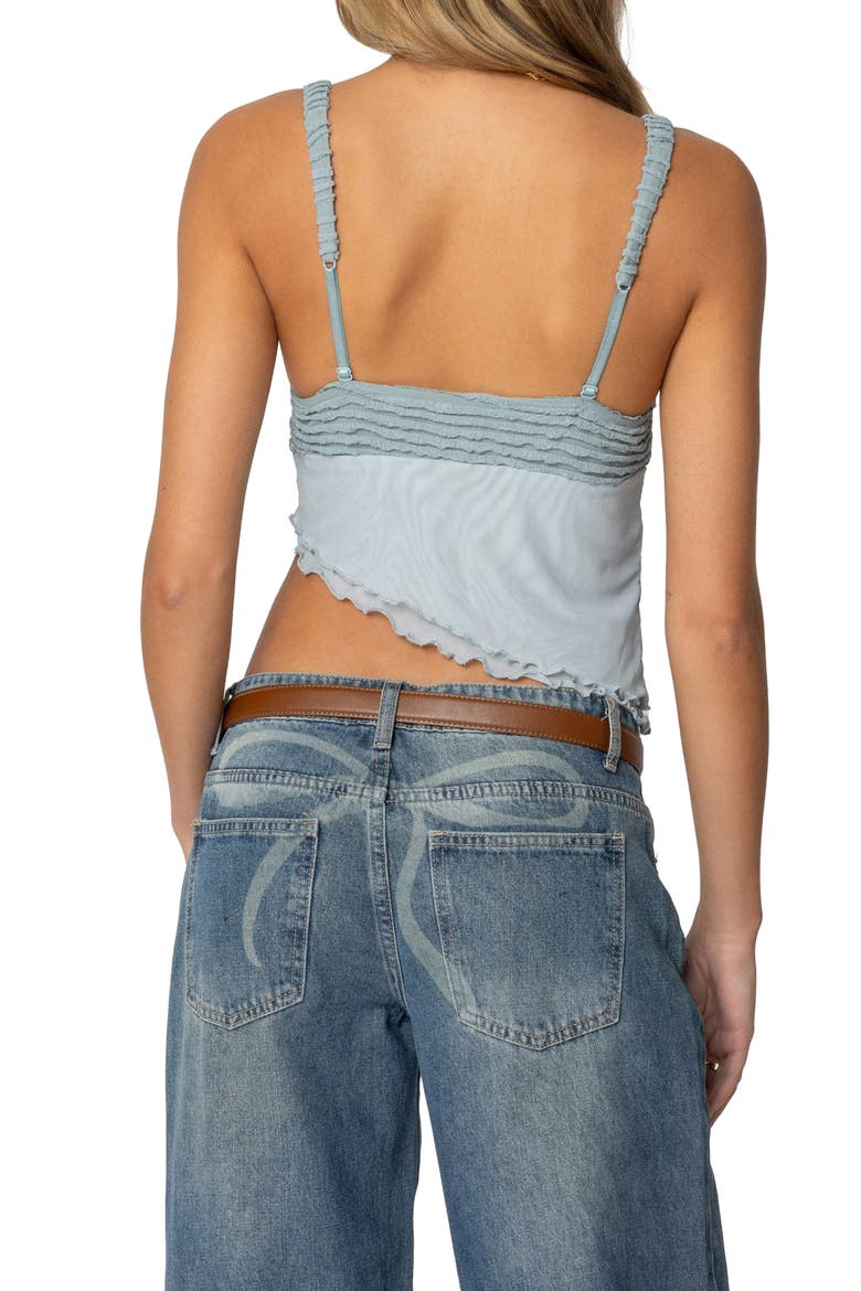 Asymmetric Ruffle Camisole, Alternate, color, LIGHT-BLUE
