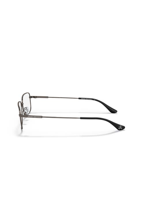 Brooks Brothers 57mm Rectangle Optical Glasses In Gray