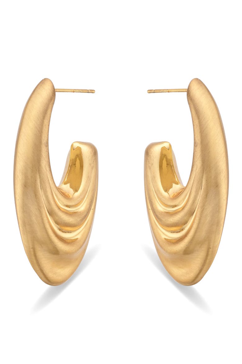 Kaia Hoop Earrings, Alternate, color, GOLD