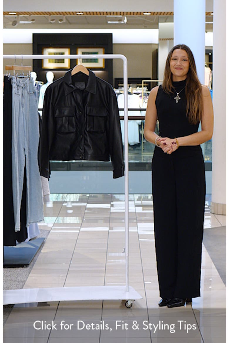 Faux Leather Shirt Jacket video