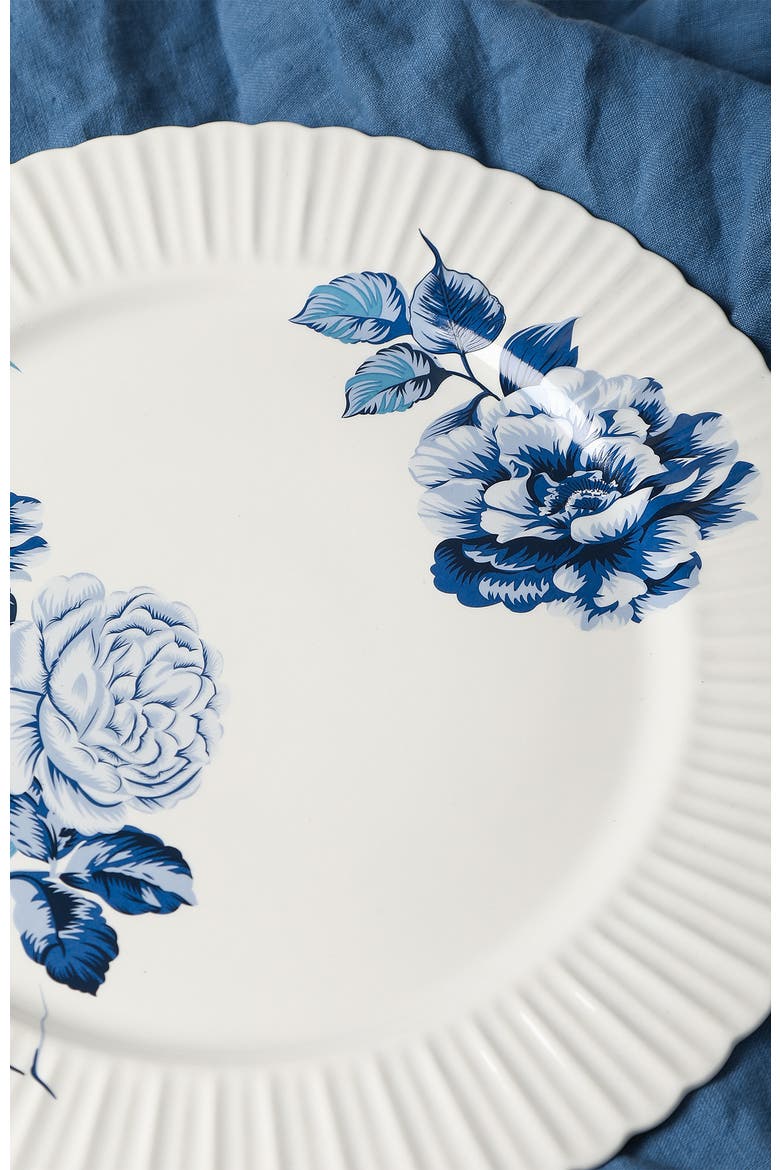 Fiore New Bone China Dinner Plate Set of 4, Alternate, color, Blue