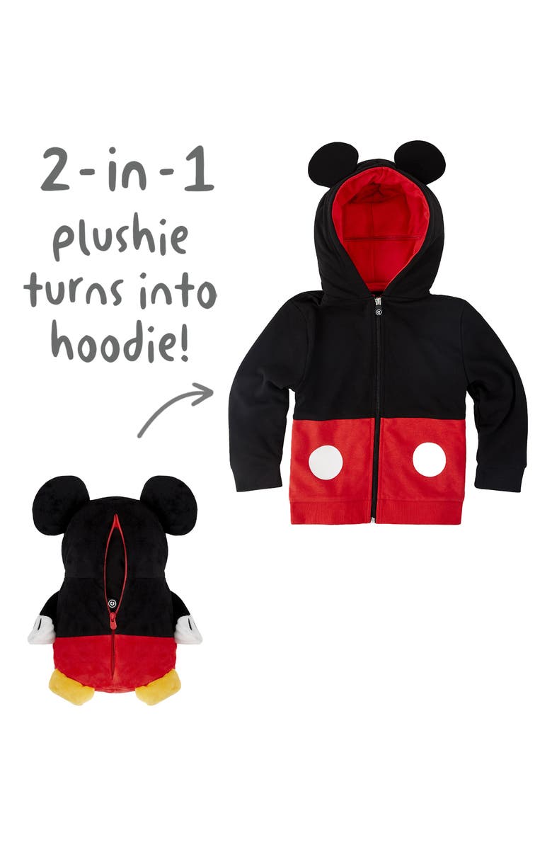 Cubcoats Mickey Mouse<sup>®</sup> 2-in-1 Stuffed Animal Hoodie, Alternate, color,