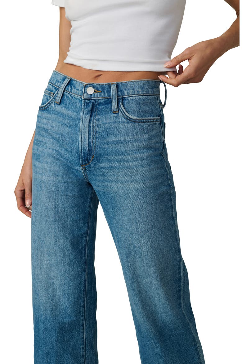 The Blake Raw Hem High Waist Crop Wide Leg Jeans, Alternate, color, GRACEFUL