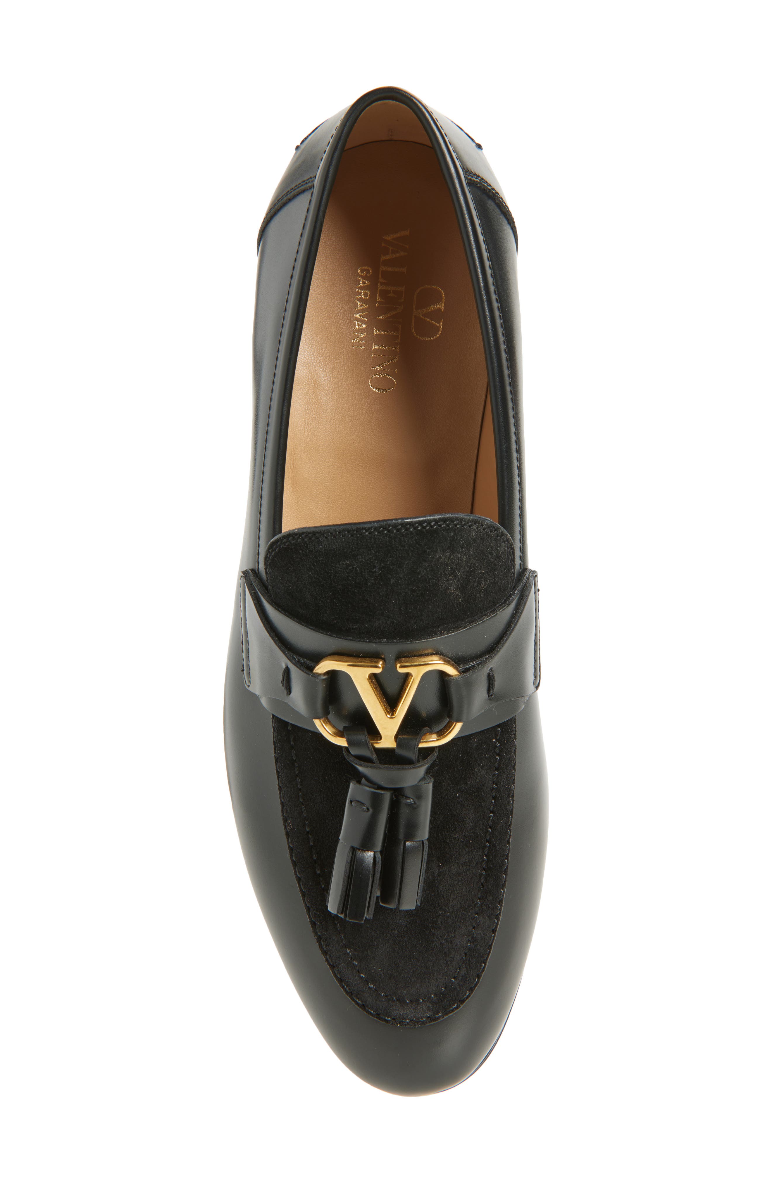 Valentino Garavani VLOGO Loafer, Alternate, color, Black