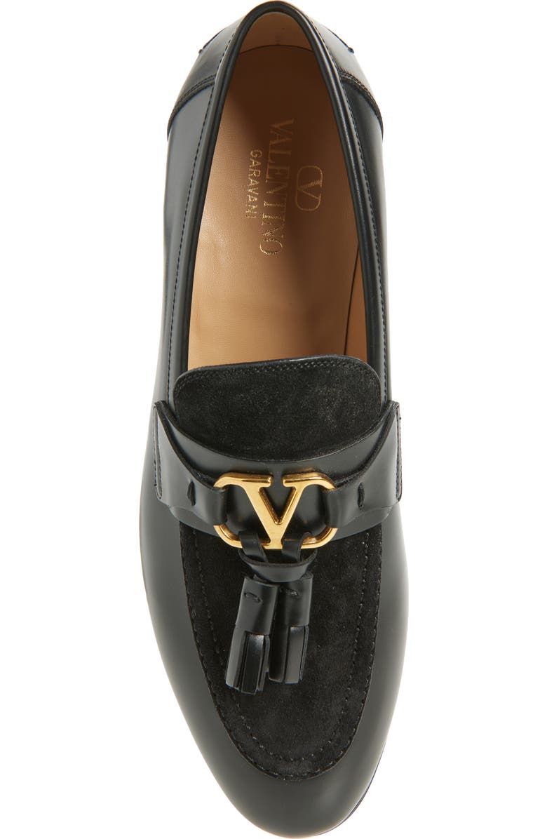 Valentino Garavani VLOGO Loafer, Alternate, color, Black