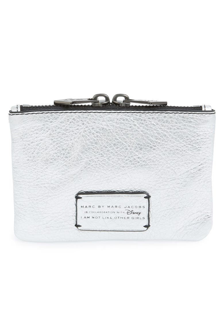 MARC BY MARC JACOBS x Disney® 'Alice in Wonderland' Pouch, Alternate, color, SILVER
