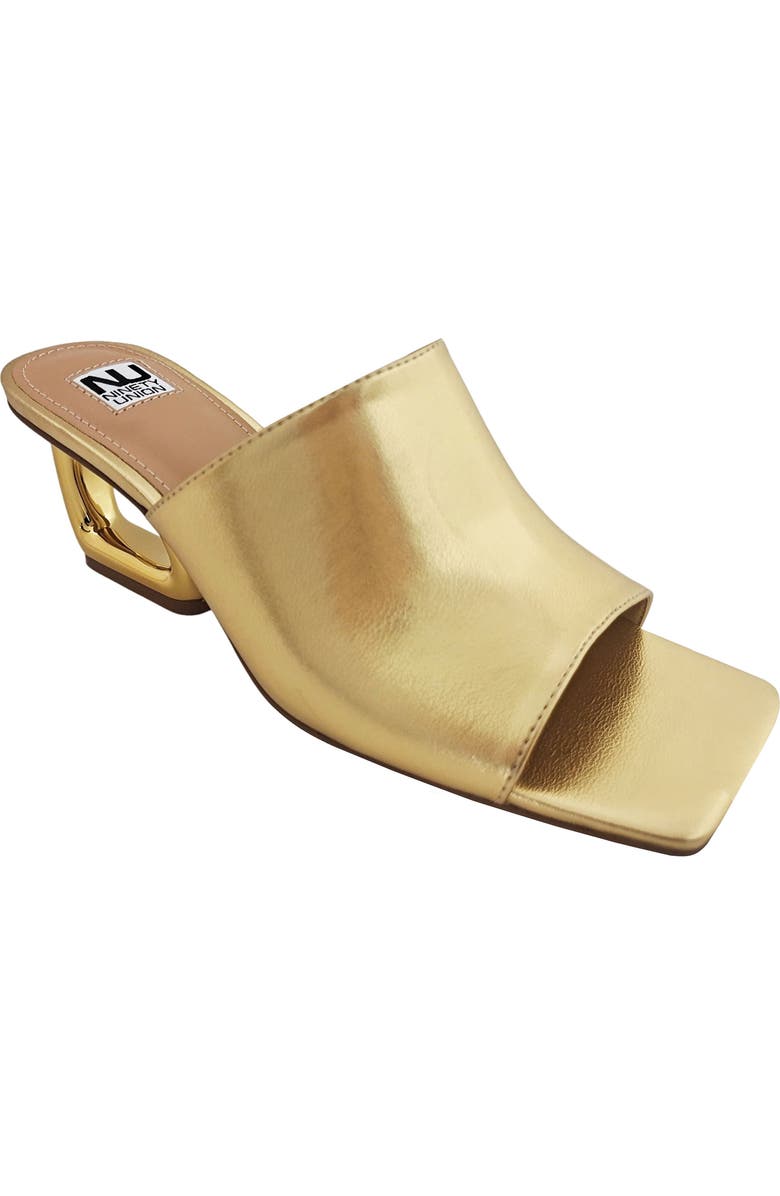 NINETY UNION Florence Square Toe Mule, Main, color, Gold
