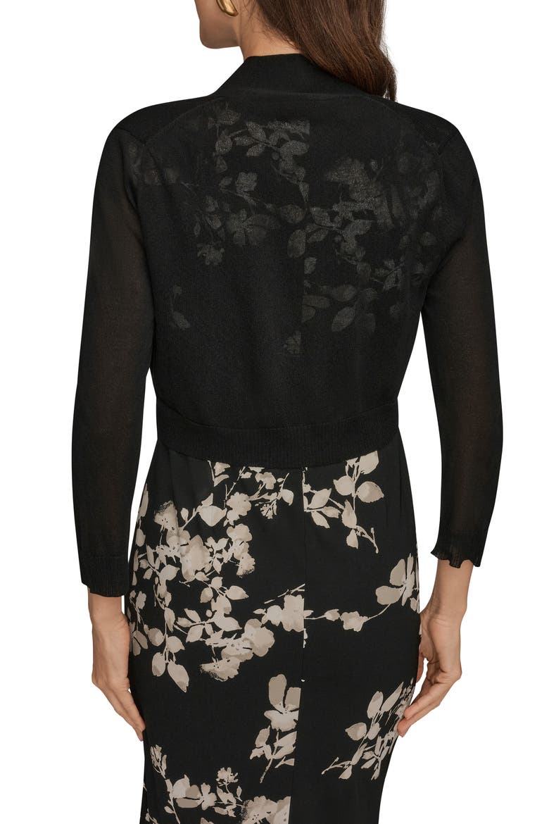 Open Shrug Cardigan, Alternate, color, BLACK