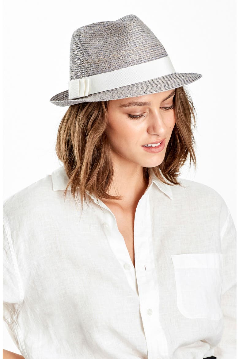 Raffia Fedora, Alternate, color, ECLIPSE MELANGE/MOONLIGHT
