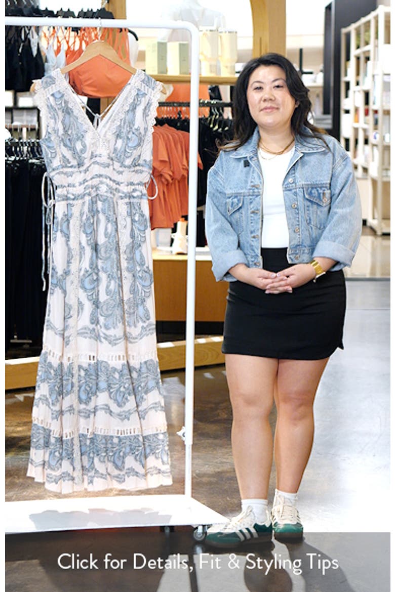 Xanthe Print Lace Tiered Maxi Dress video