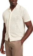 Ted Baker Jorien Short Sleeve Jacquard Knit Button-Up Shirt