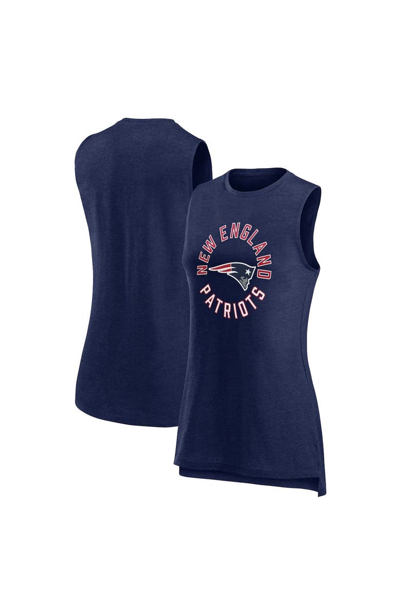 FANATICS Women's Fanatics Branded  Heather Navy New England Patriots What Goes Around Tank Top, Main, color, 