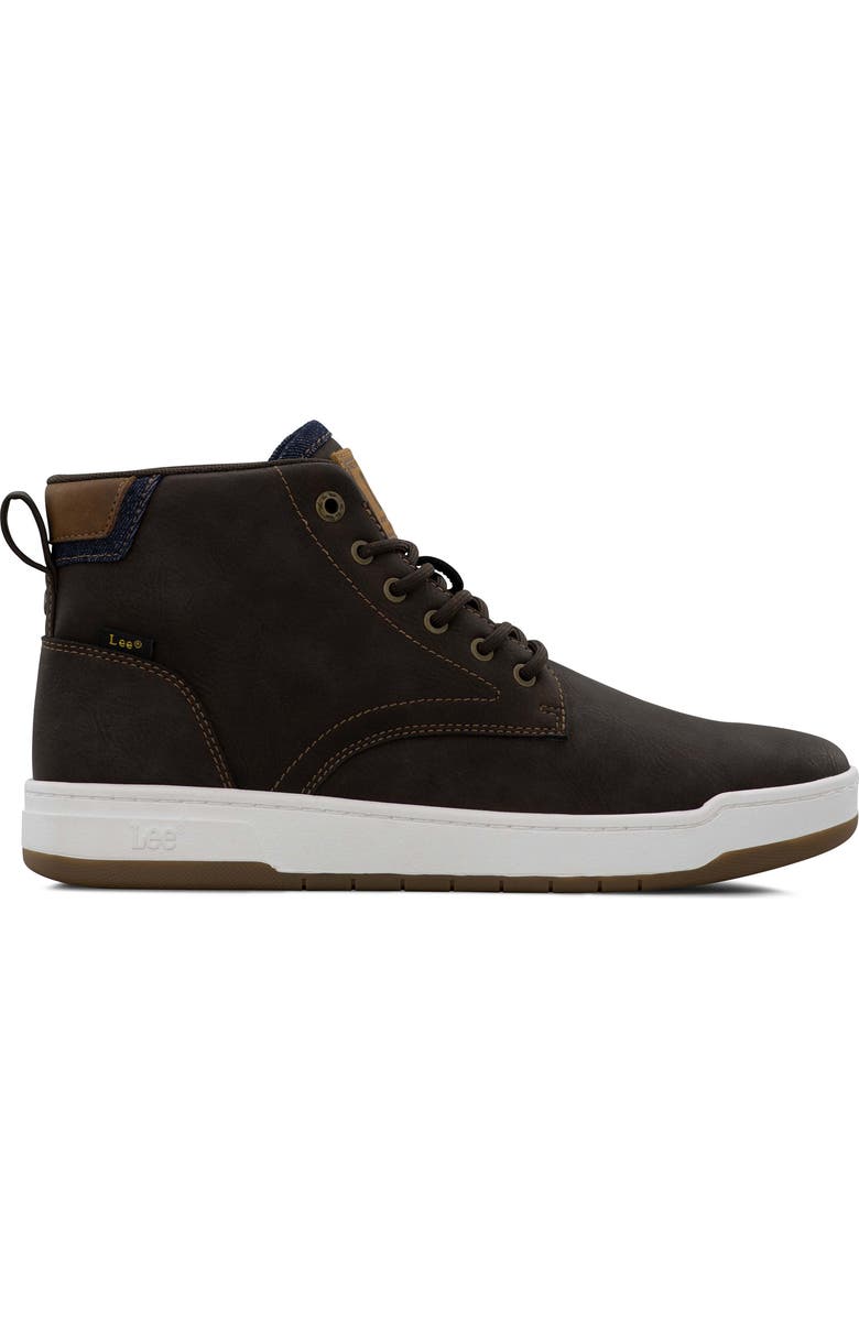 Lee Spencer High Top Sneaker, Alternate, color, Black Coffee/ Navy Denim/ Tan