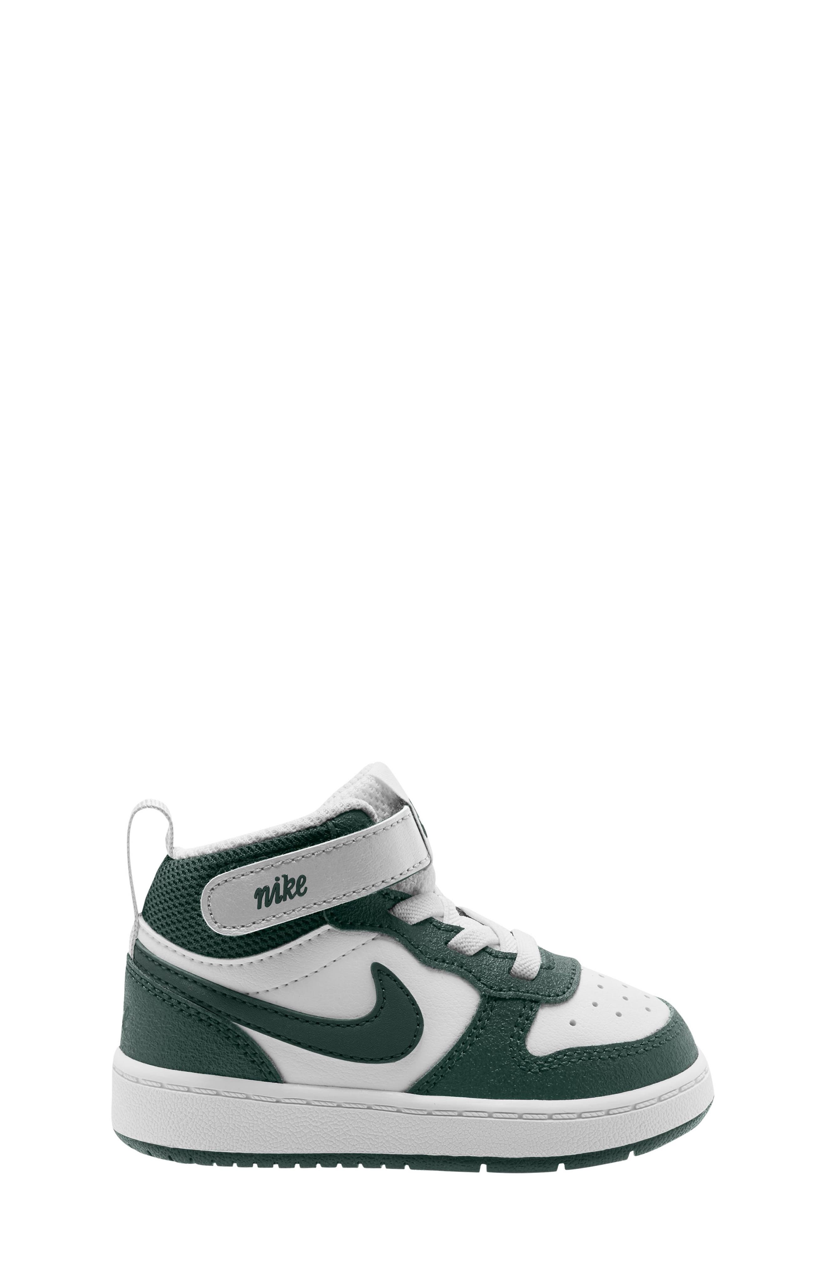 Nike Kids
 Court Borough Mid 2 Sneaker, Main, color, White/ Vintage Green