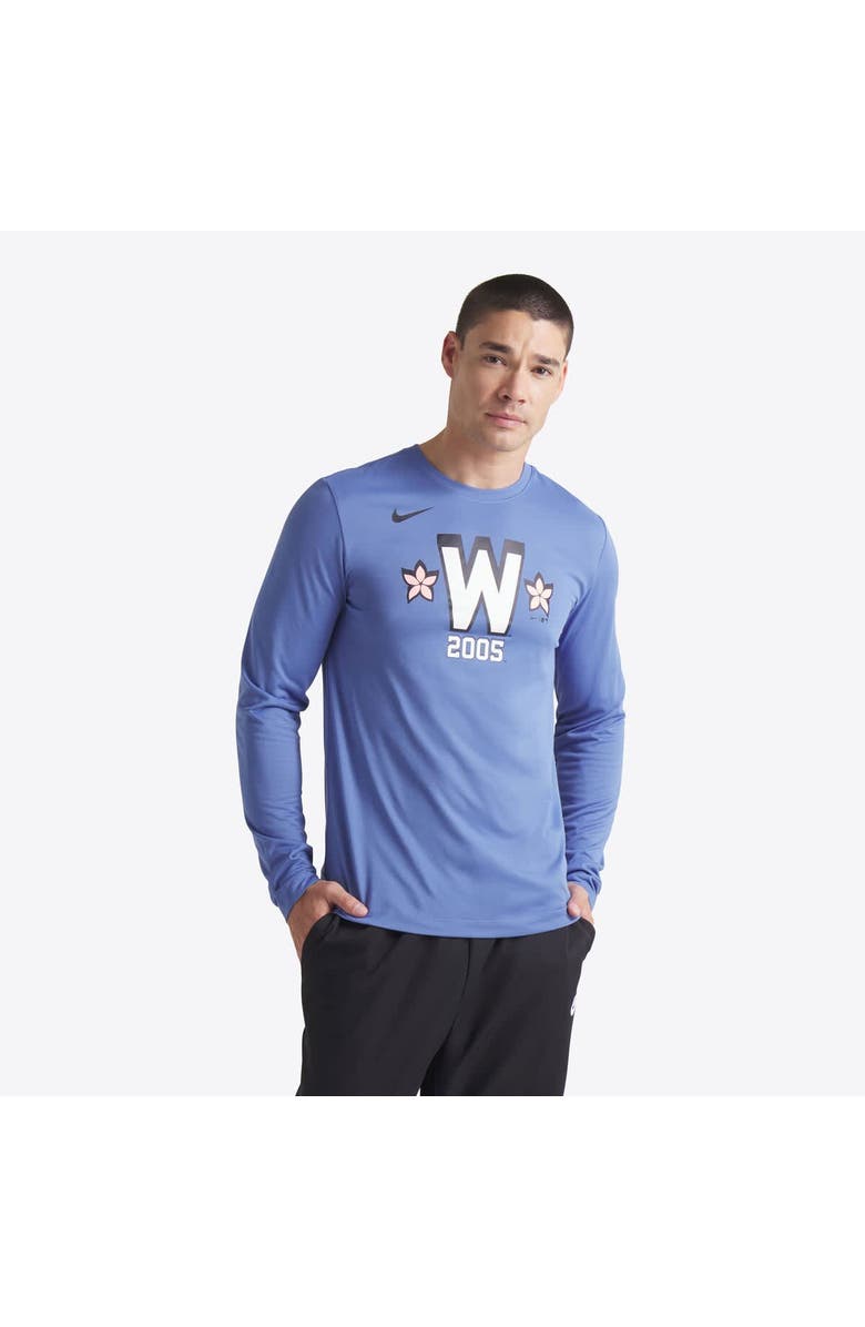 Nike Men's Nike Blue Washington Nationals 2025 City Connect Legend Performance Long Sleeve T-Shirt, Main, color, Blue